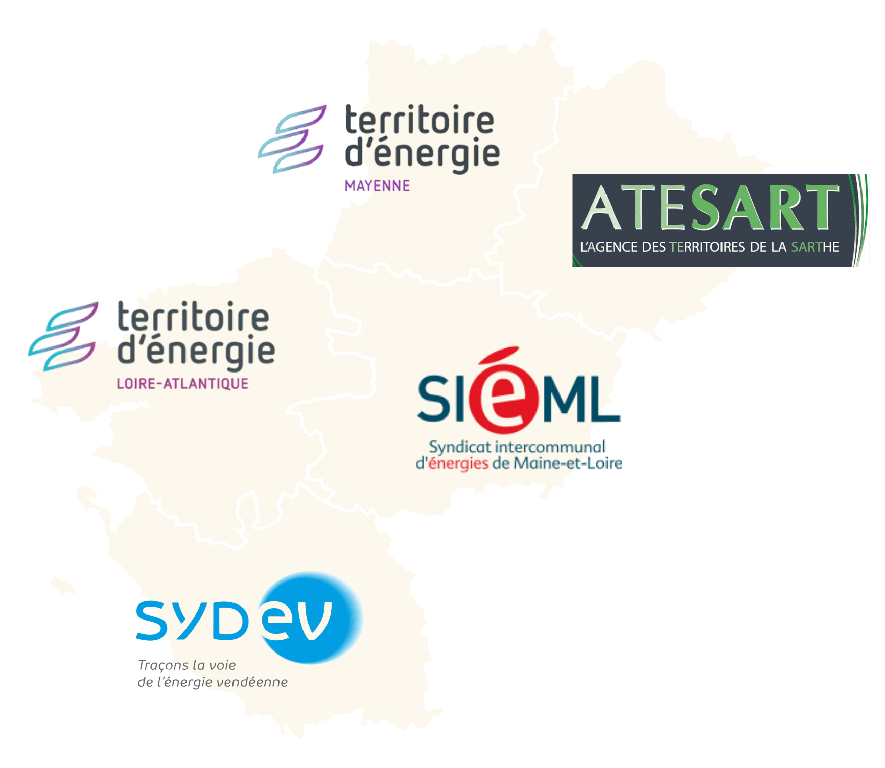 Carte du réseau des Générateurs en Pays de la Loire