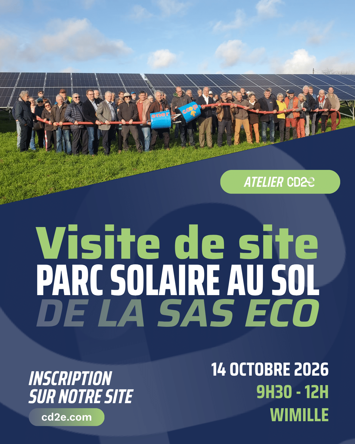 isite du parc solaire au sol à Wimille de la SAS ECO